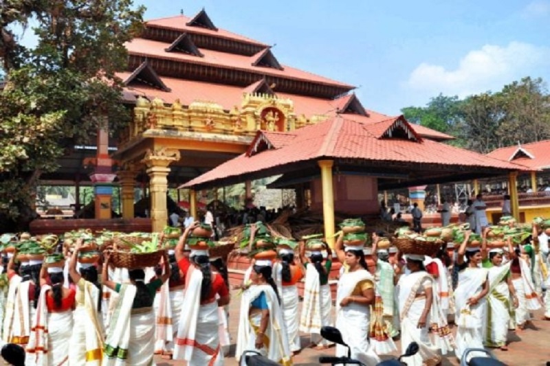 Traditional Kerala temple festival celebrations in Kasaragod villages