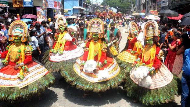 Thiruvananthapuram cultural festival decorated elephants